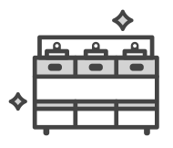 Gray stove